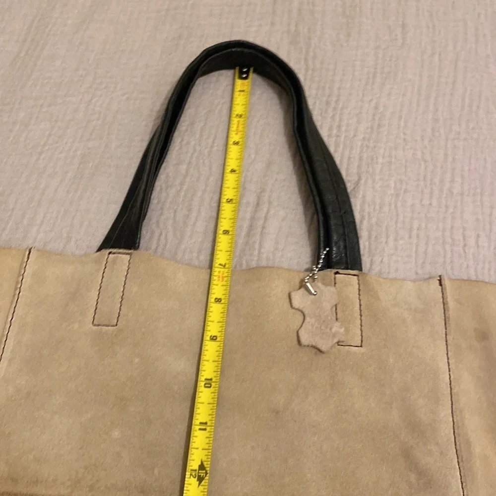 H&M color block soft tote bag .